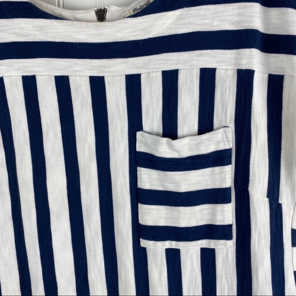 MADEWELL Navy & White Striped Dress - Picture 3 of 10